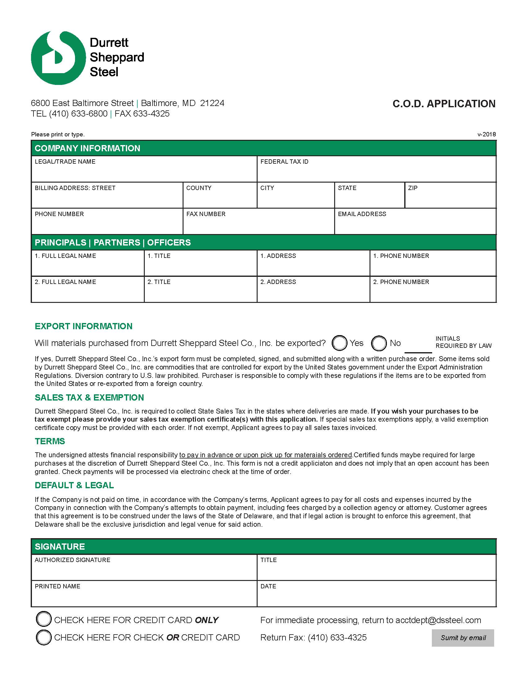 Customer Resources | Durrett Sheppard Steel Co.